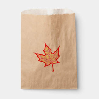 Fiery Leaf Favor Bag