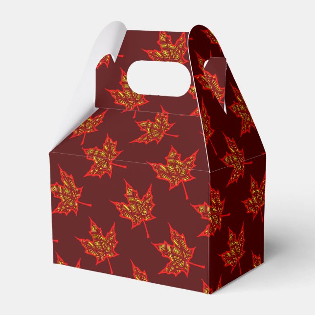 Fiery Leaf Favor Boxes (Front Side)