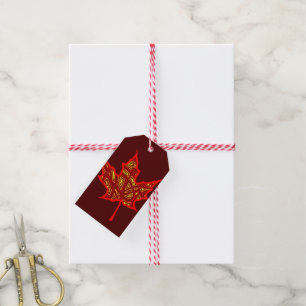 Fiery Leaf Gift Tags