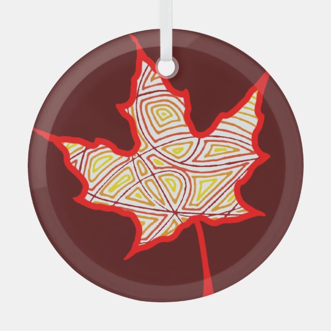 Fiery Leaf Ornament (Front)
