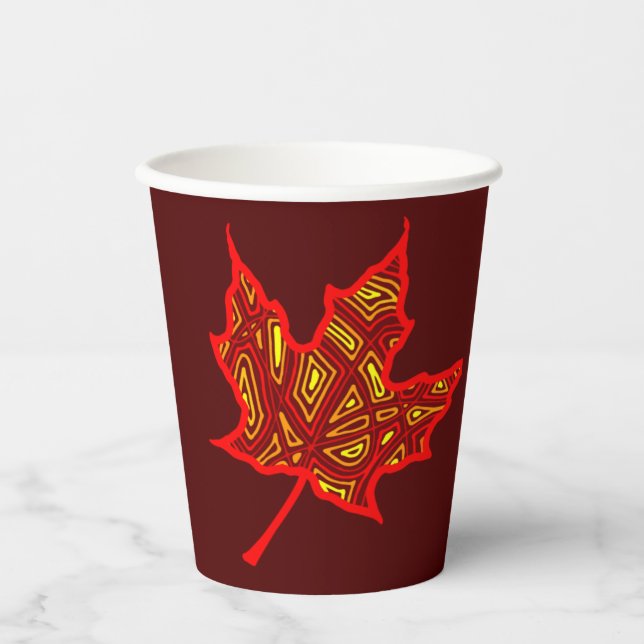 Fiery Leaf Paper Cup (Front)