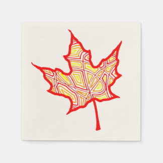 Fiery Leaf Paper Napkins