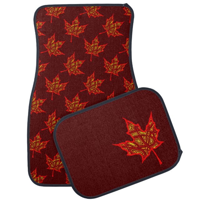 Fiery Leaves Car Mat (Set)