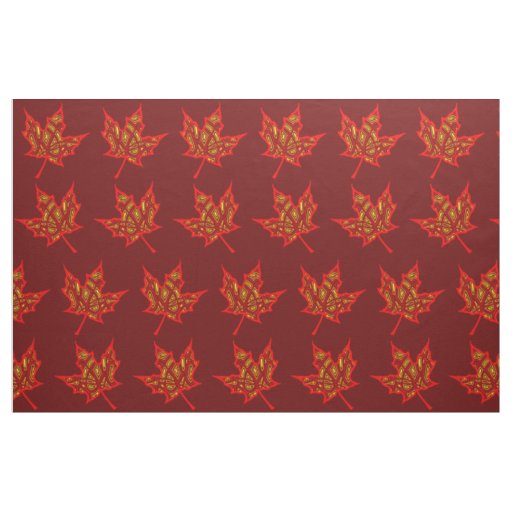 Fiery Leaves Fabric