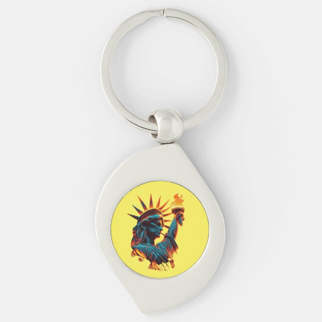 Fiery Liberty Keychain (Front)