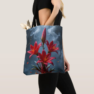 Fiery Lily Fantasy Tote Bag
