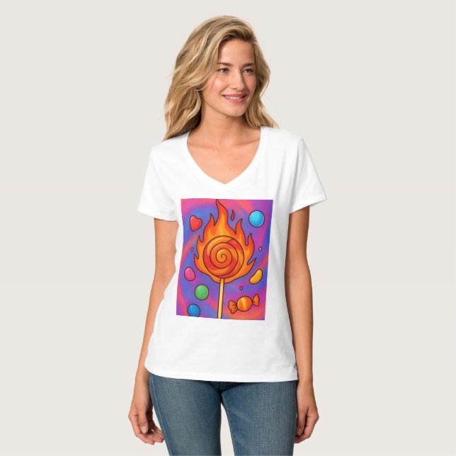 Fiery Lollipop T-Shirt (Front Full)
