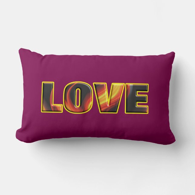 FIERY LOVE LUMBAR PILLOW (Front)