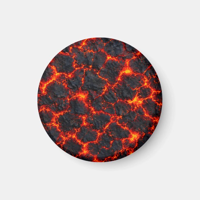 Fiery Magma Pattern Magnet (Front)