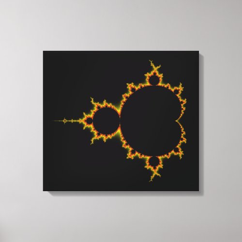 Fiery Mandelbrot Set Wrapped Canvas