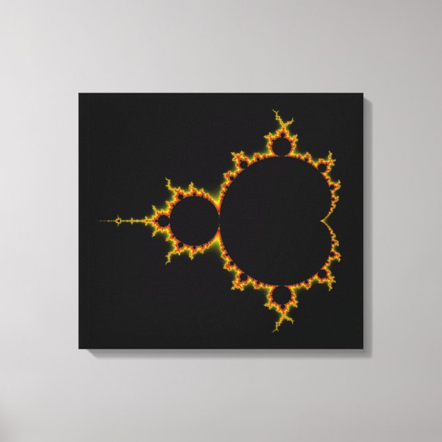 Fiery Mandelbrot Set Wrapped Canvas Print (Front)