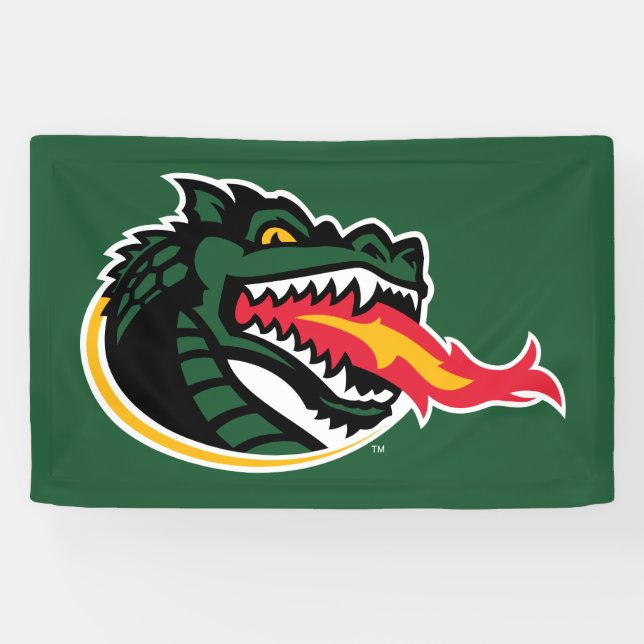 Fiery Mascot Emblem Banner (Horizontal)