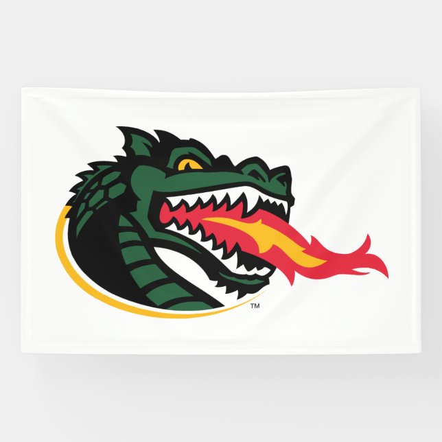 Fiery Mascot Emblem Banner (Horizontal)