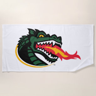 Fiery Mascot Emblem Beach Towel