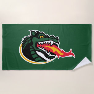 Fiery Mascot Emblem Beach Towel
