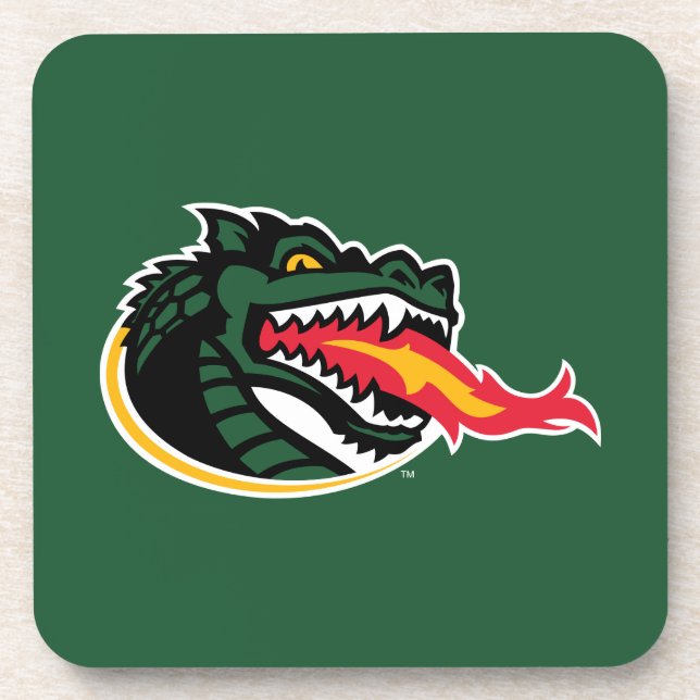 Fiery Mascot Emblem Beverage Coaster (Front)