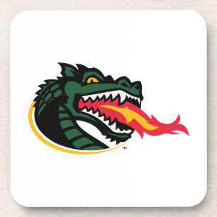 Fiery Mascot Emblem Beverage Coaster