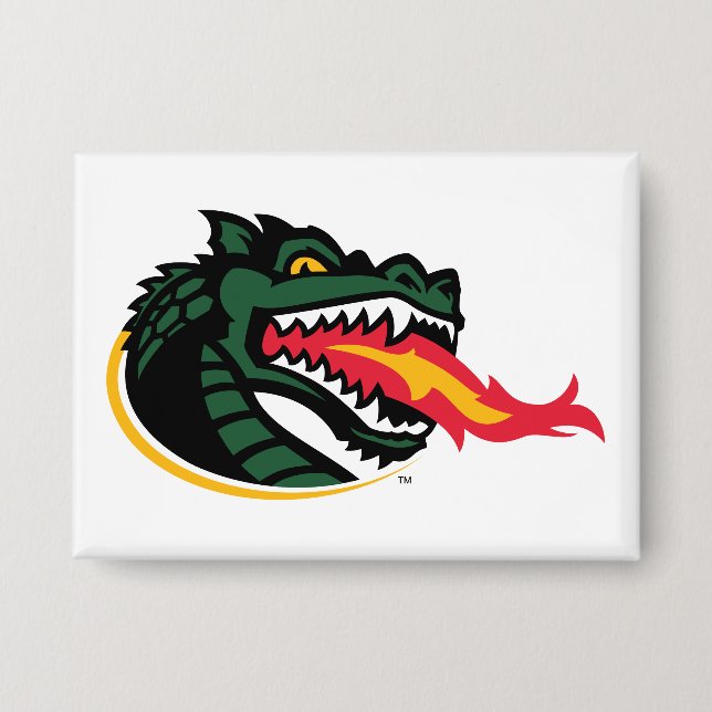 Fiery Mascot Emblem Button (Front)