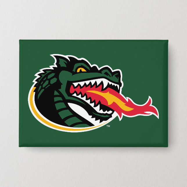 Fiery Mascot Emblem Button (Front)