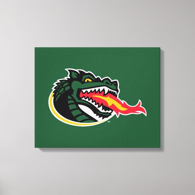 Fiery Mascot Emblem Canvas Print (Front)