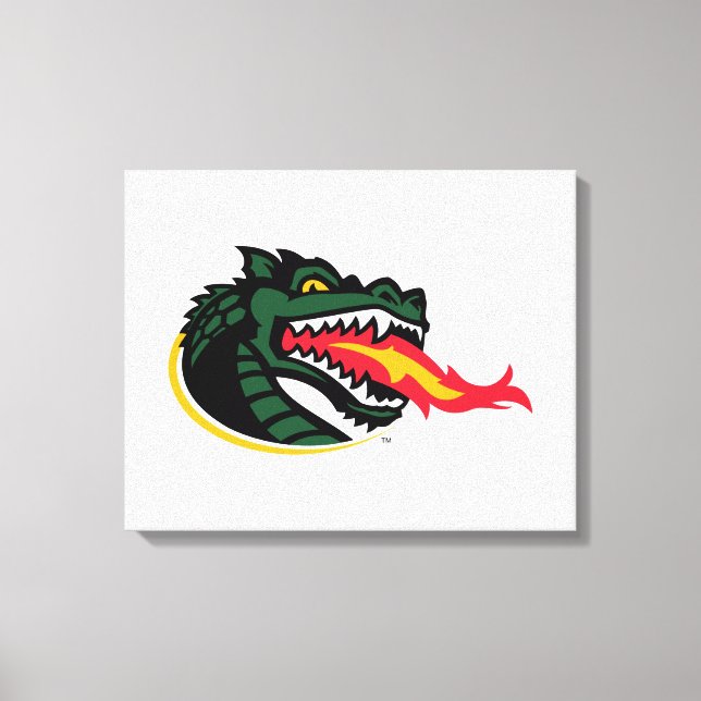 Fiery Mascot Emblem Canvas Print (Front)