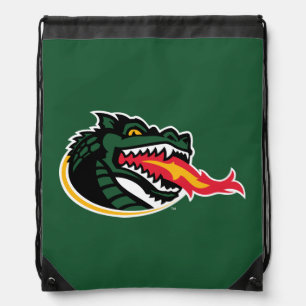 Fiery Mascot Emblem Drawstring Bag