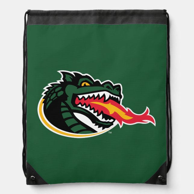 Fiery Mascot Emblem Drawstring Bag (Front)
