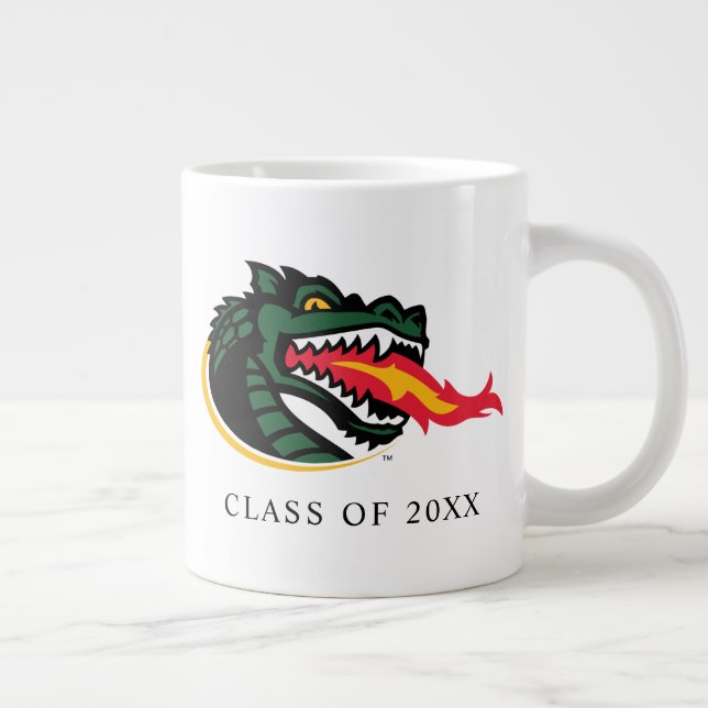 Fiery Mascot Emblem Giant Coffee Mug (Right)