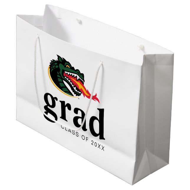 Fiery Mascot Emblem Large Gift Bag (Front Angled)