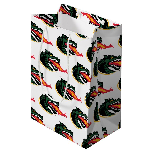 Fiery Mascot Emblem Medium Gift Bag (Front Angled)