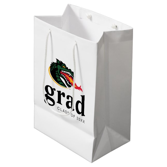 Fiery Mascot Emblem Medium Gift Bag (Front Angled)