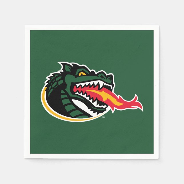 Fiery Mascot Emblem Napkins (Front)