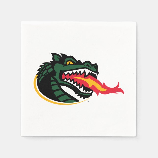 Fiery Mascot Emblem Napkins (Front)