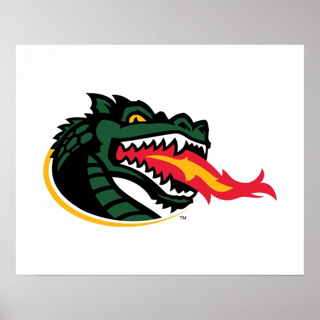 Fiery Mascot Emblem Poster (Front)