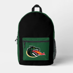 Fiery Mascot Emblem Printed Backpack