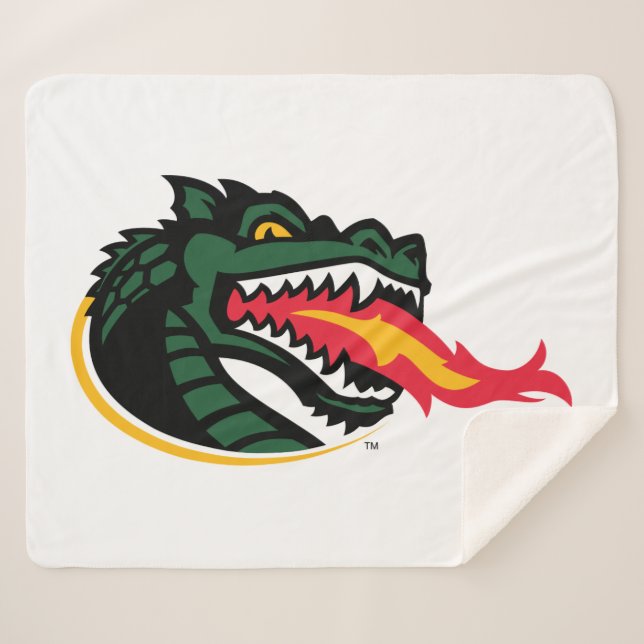 Fiery Mascot Emblem Sherpa Blanket (Front (Horizontal))