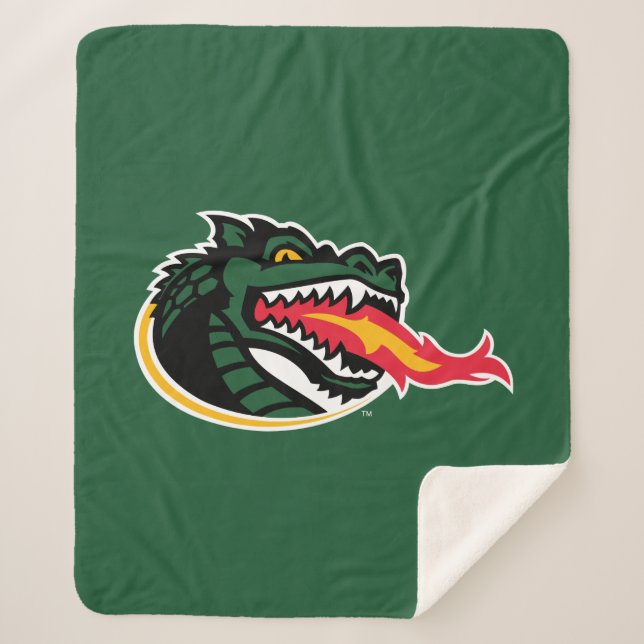 Fiery Mascot Emblem Sherpa Blanket (Front)