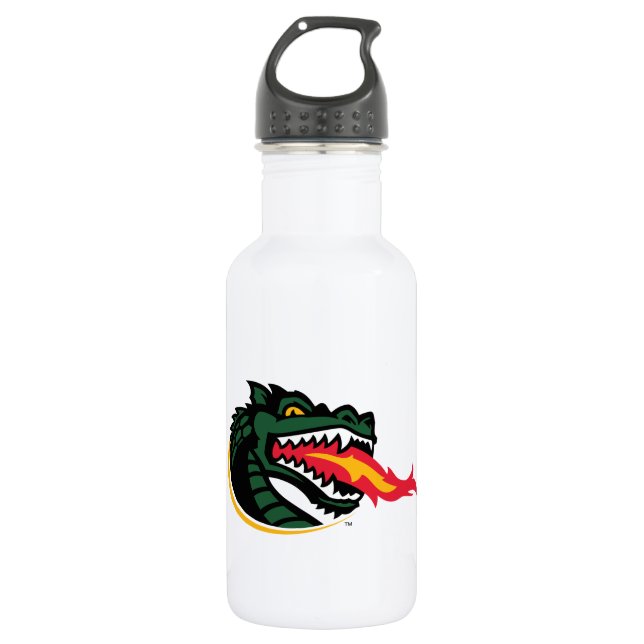 Fiery Mascot Emblem Stainless Steel Water Bottle (Front)