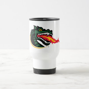 Fiery Mascot Emblem Travel Mug