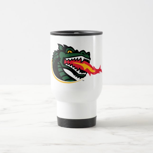 Fiery Mascot Emblem Travel Mug (Center)