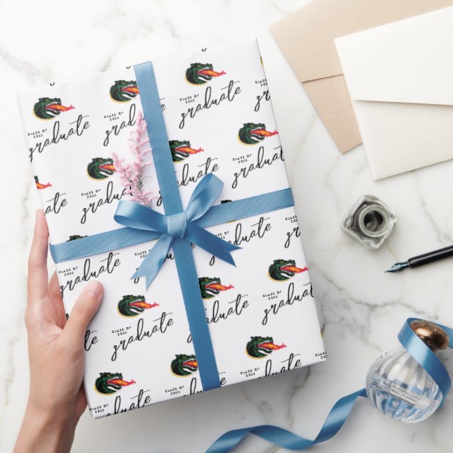 Fiery Mascot Emblem Wrapping Paper (Gifting)