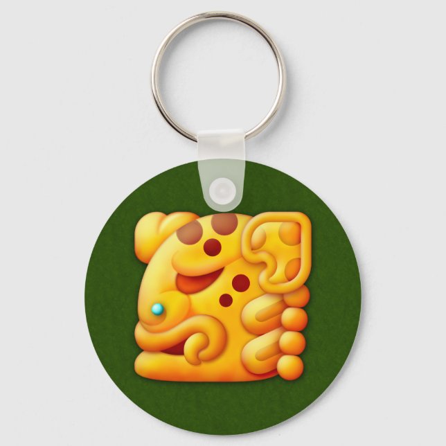 Fiery Maya Animal Head Keychain (Front)