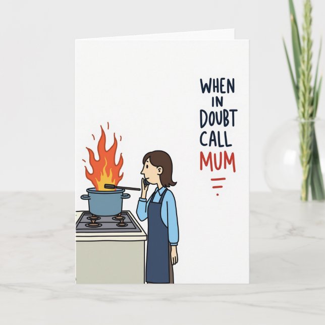 Fiery Mum Advice Mothers Day Card (Front)