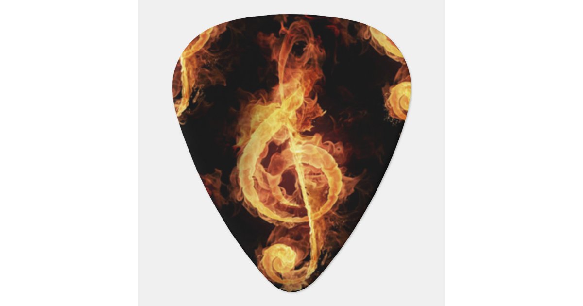 Fiery Music Guitar Pick | Zazzle