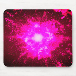 Fiery Nebula Sci-Fi Art Mousepad