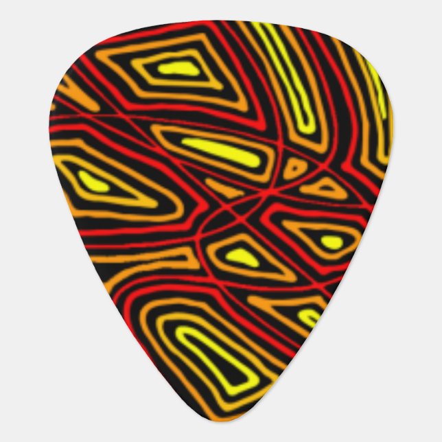 Fiery Night Guitar Pick (Front)