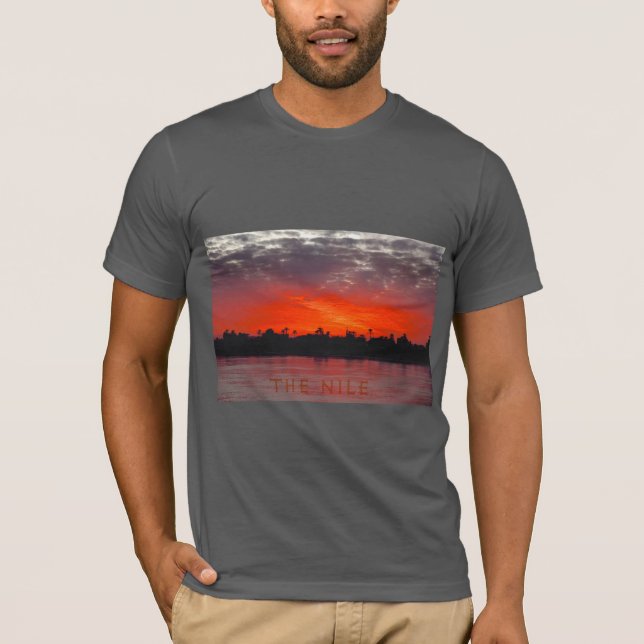 Fiery Nile River Sunset T-Shirt (Front)