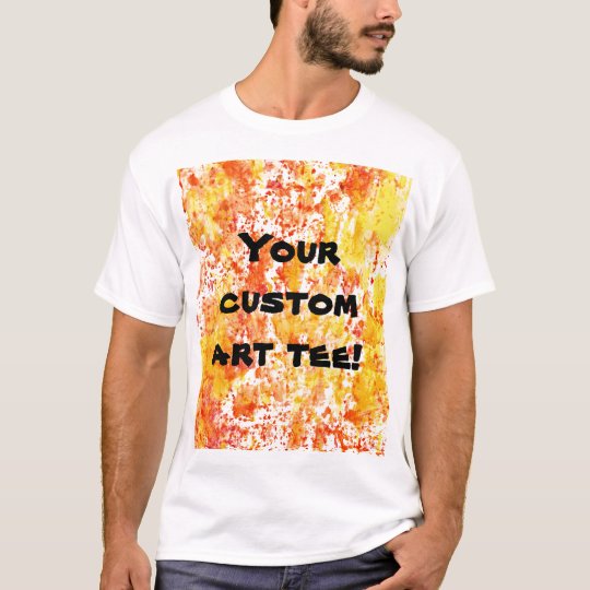 Fiery Orange and Yellow Mixed Media Background T-Shirt