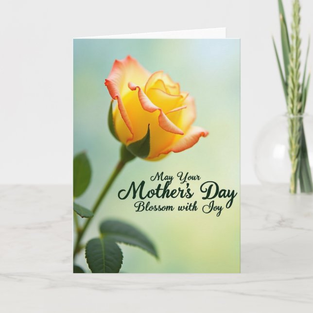 Fiery Petals Mothers Day Card (Front)
