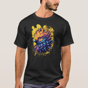 Fiery Phoenix Bird Art T-Shirt